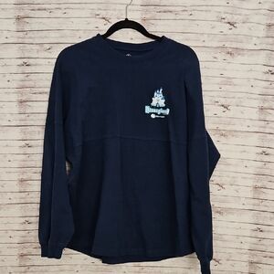 Navy Blue Long Sleeve Shirt with Graphic